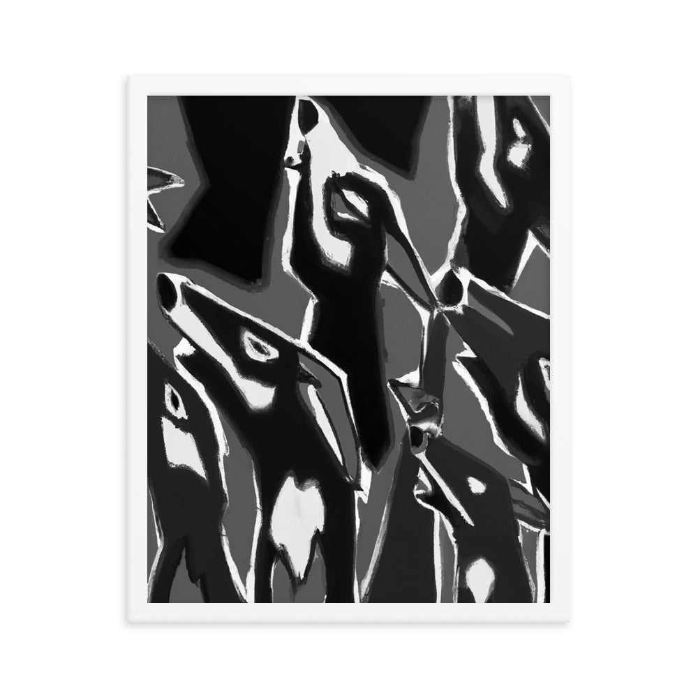 Night Howls Framed matte paper poster