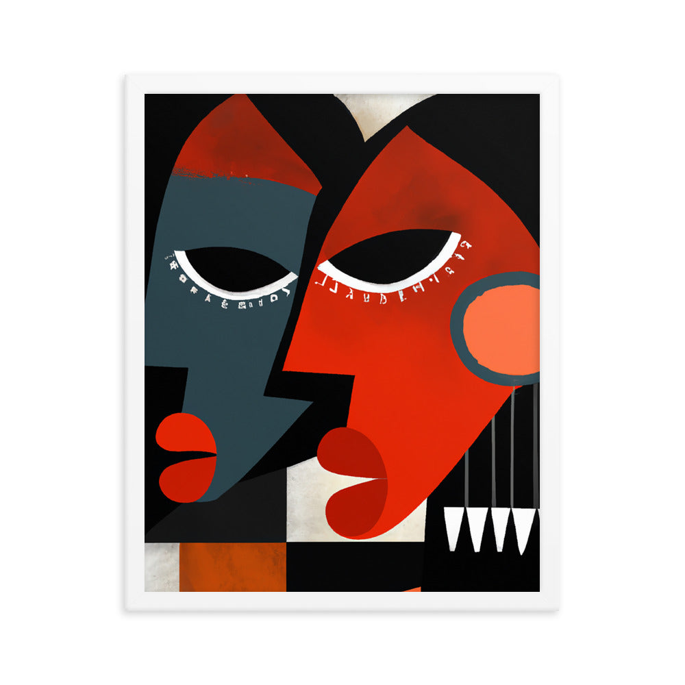 Masks Framed matte paper poster