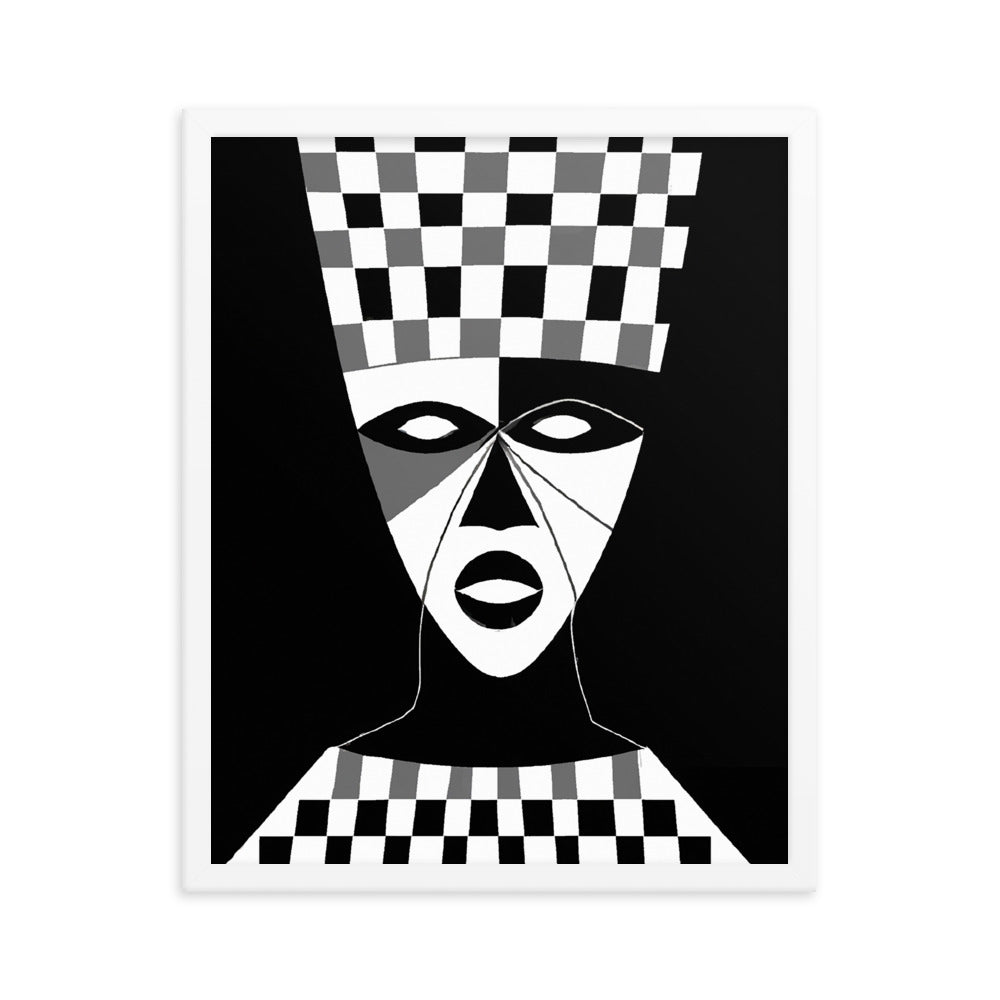 Mask Framed matte paper poster