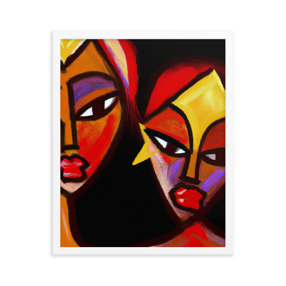 Big Sister Little Sister Framed matte paper poster