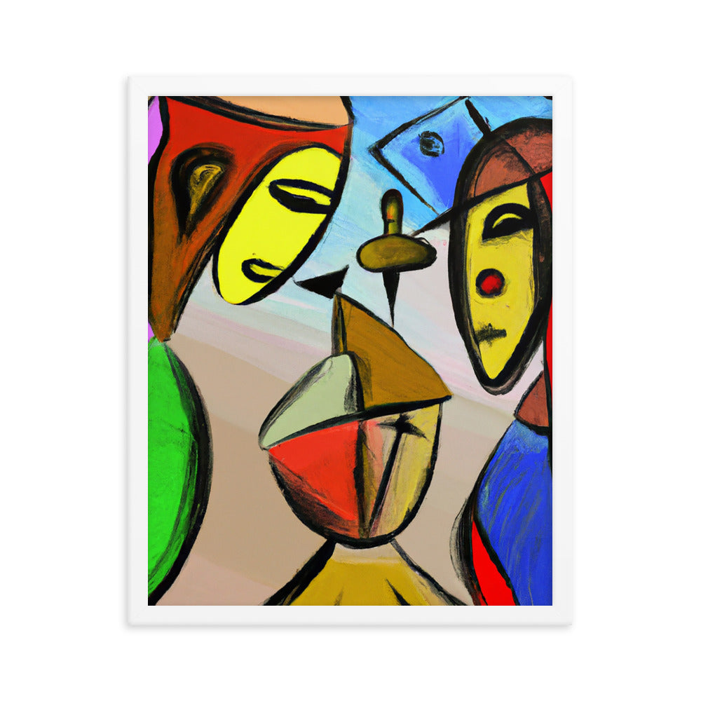 Cubism Framed matte paper poster