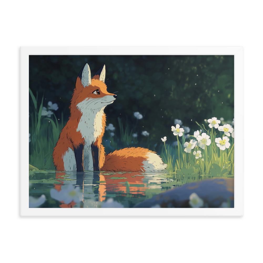 Fox Framed matte paper poster