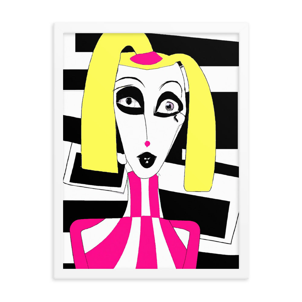 Weird Barbie Framed matte paper poster