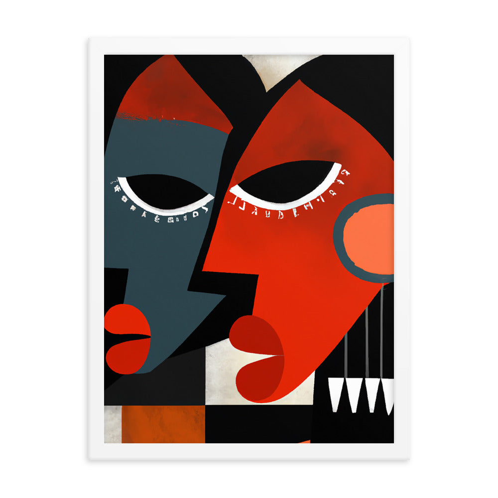 Masks Framed matte paper poster