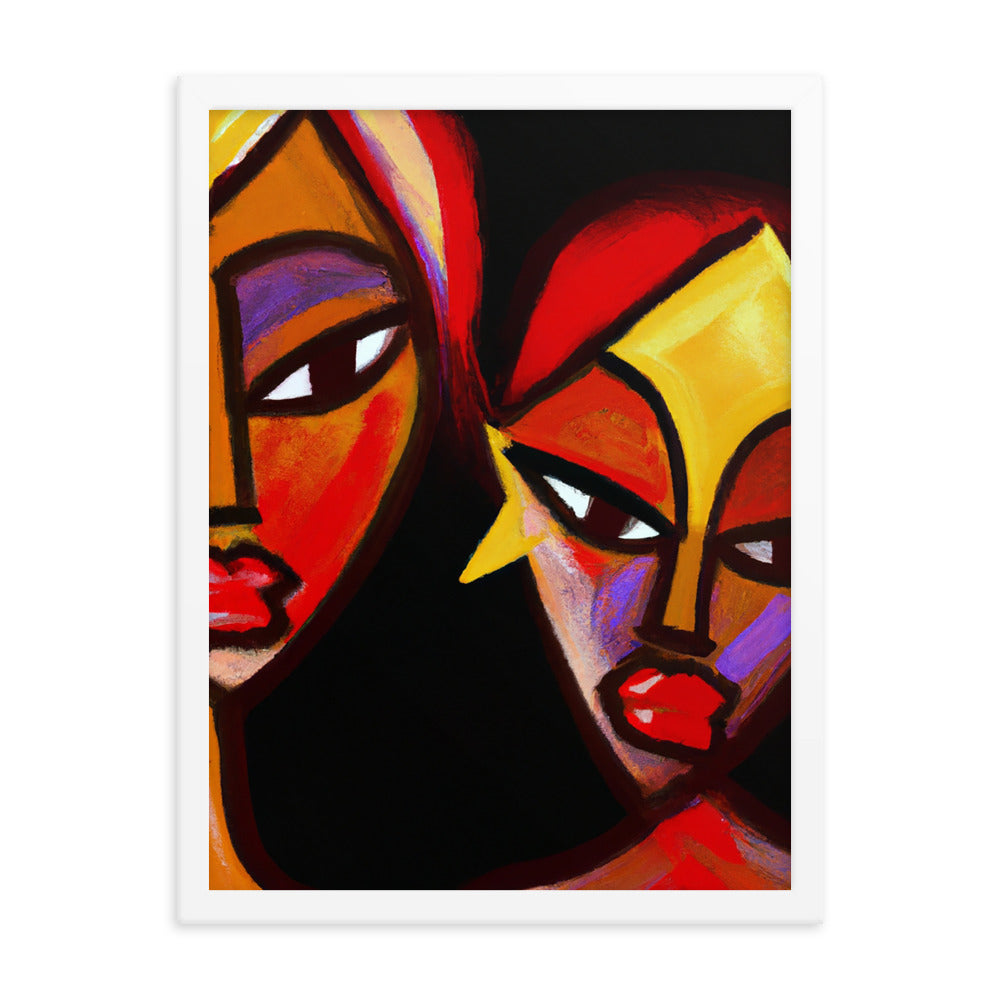 Big Sister Little Sister Framed matte paper poster