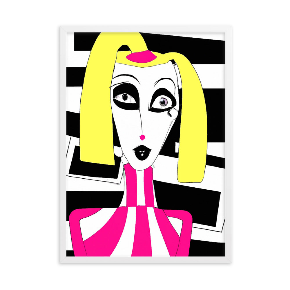 Weird Barbie Framed matte paper poster