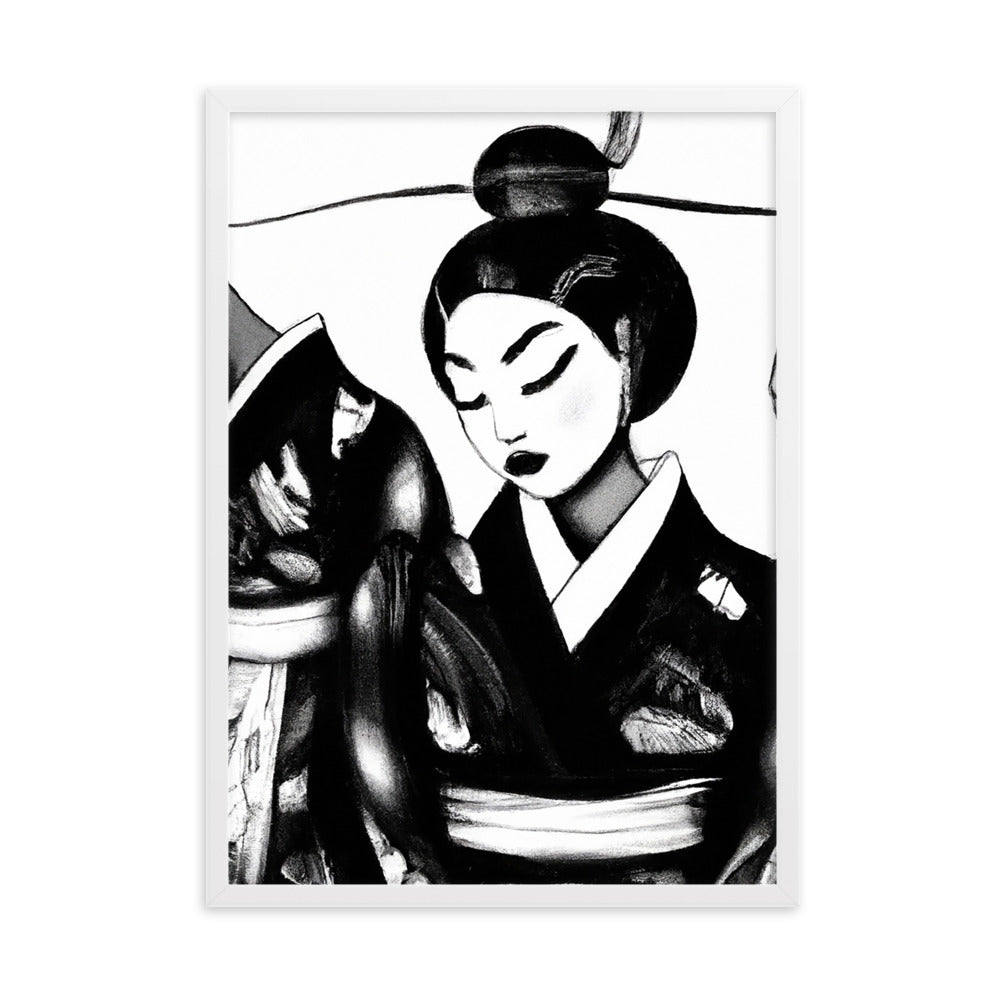 Ukiyo-e Framed matte paper poster