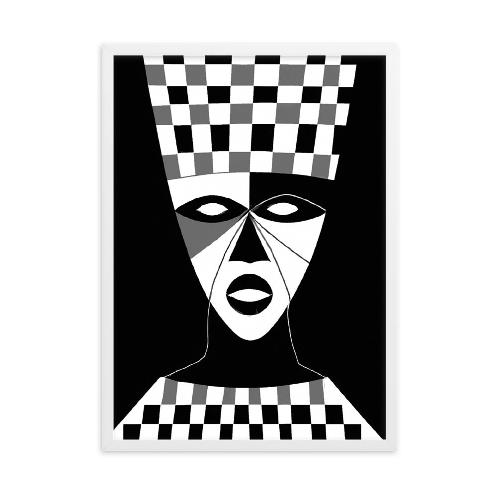 Mask Framed matte paper poster