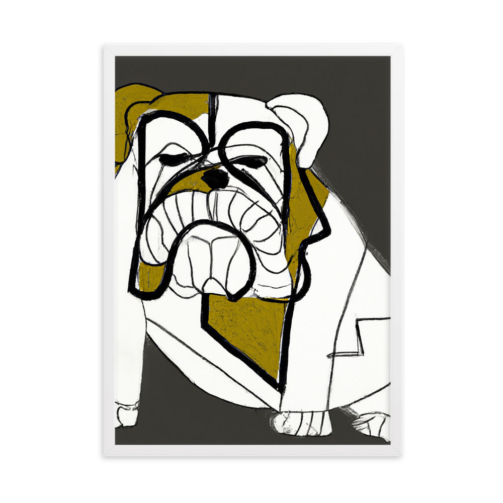 English Bulldog Framed matte paper poster