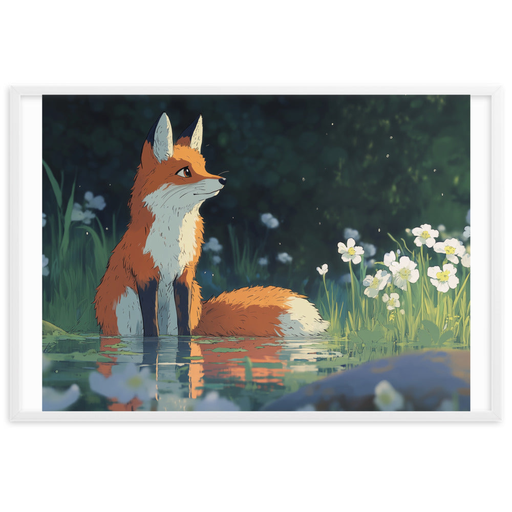 Fox Framed matte paper poster