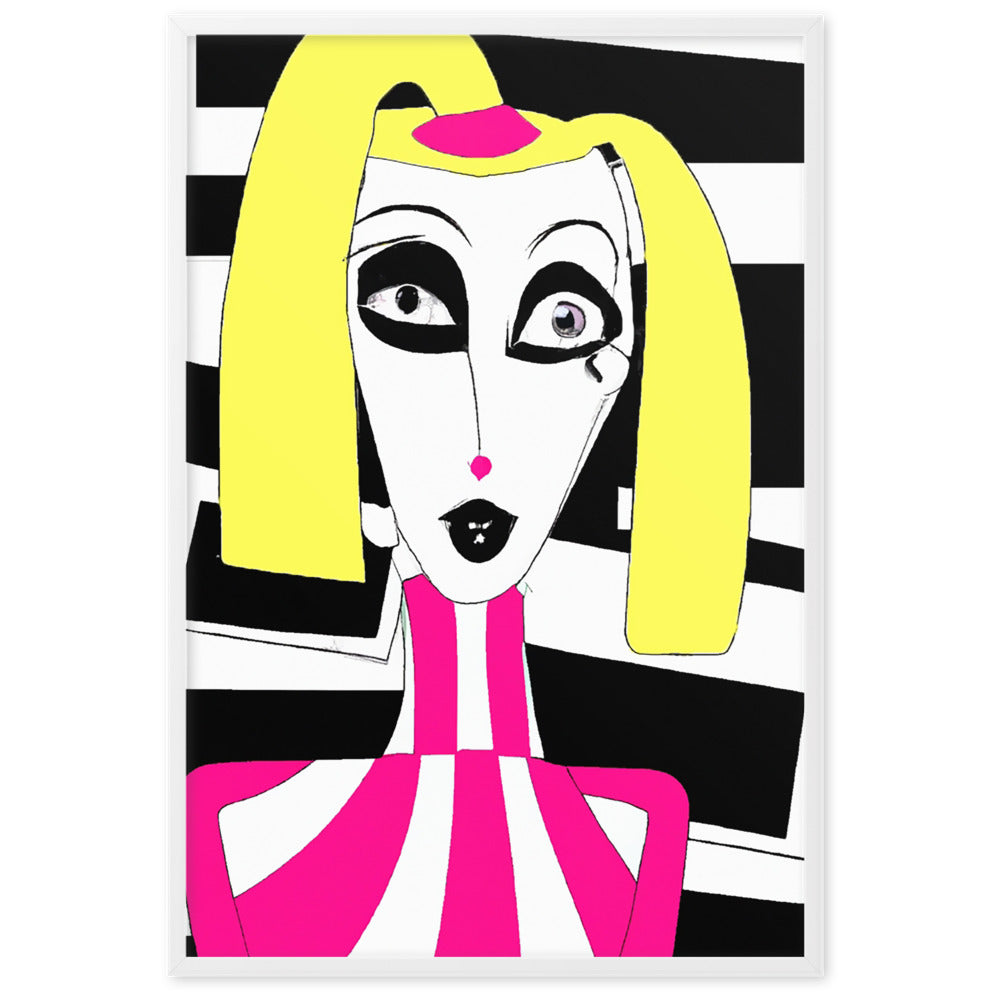 Weird Barbie Framed matte paper poster