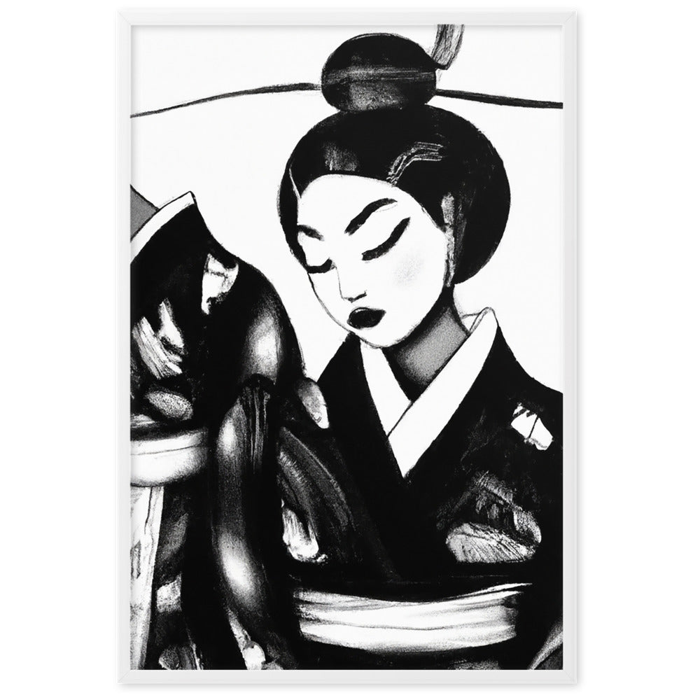 Ukiyo-e Framed matte paper poster