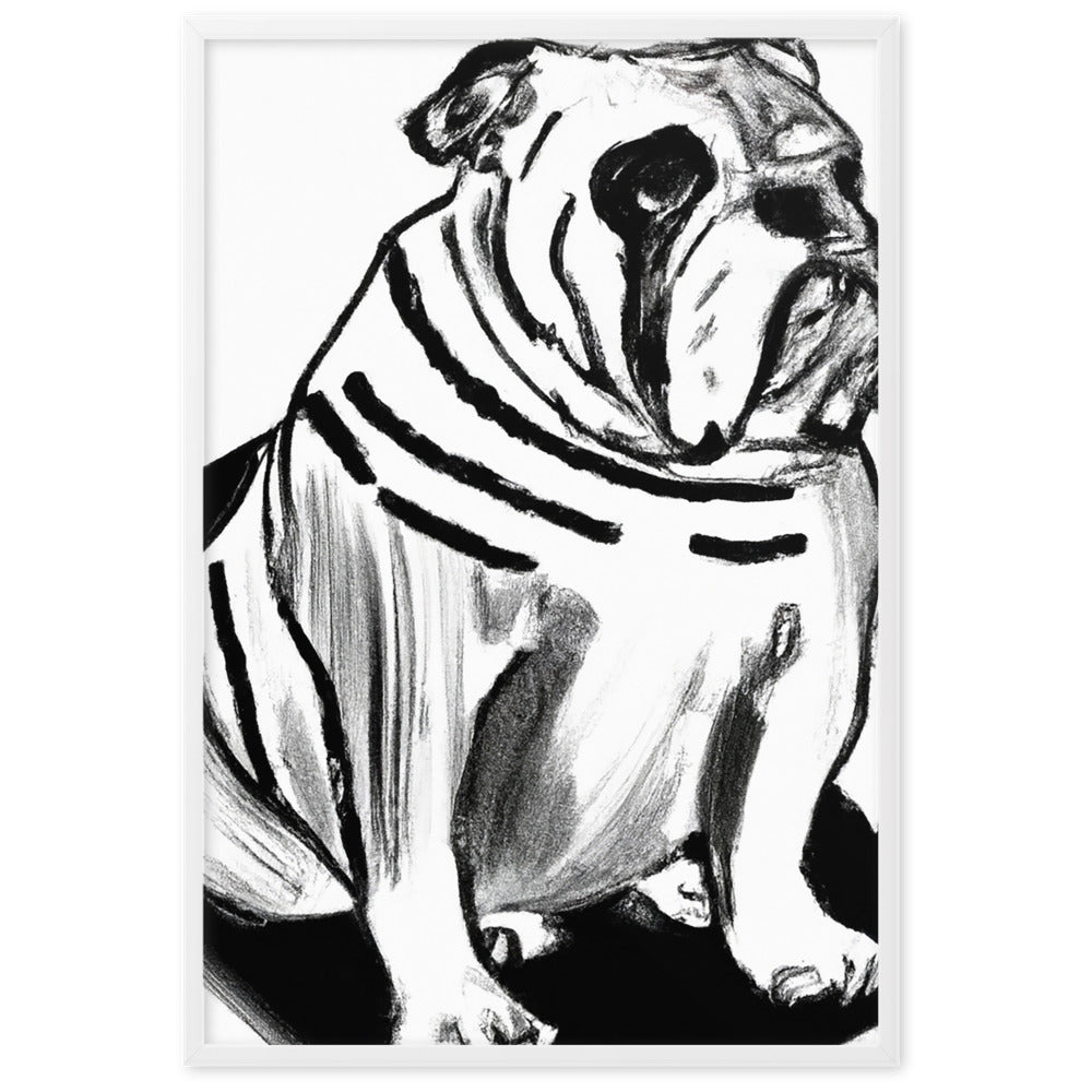 Bulldog Framed matte paper poster