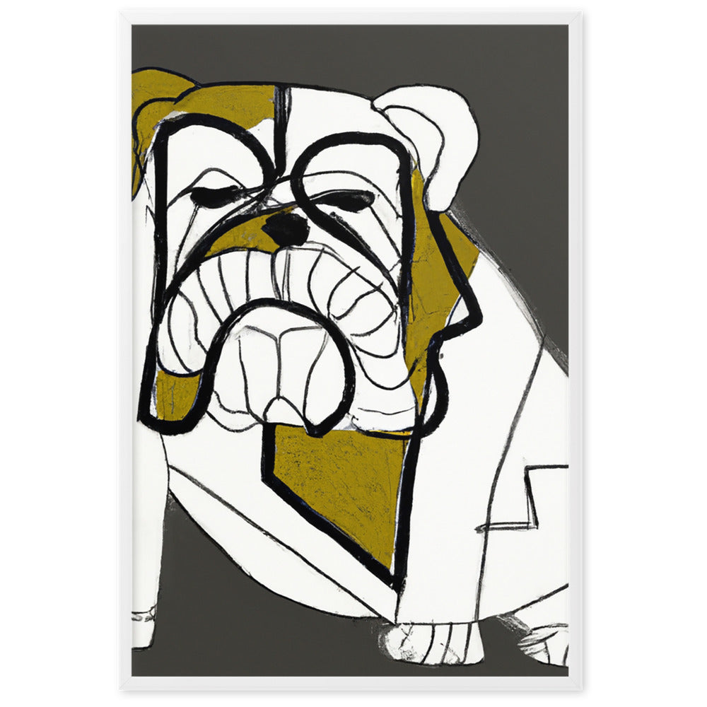 English Bulldog Framed matte paper poster