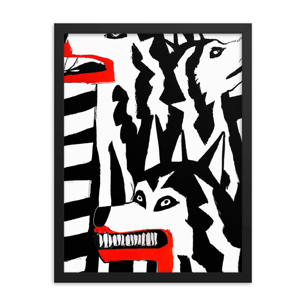 Mauling Framed poster