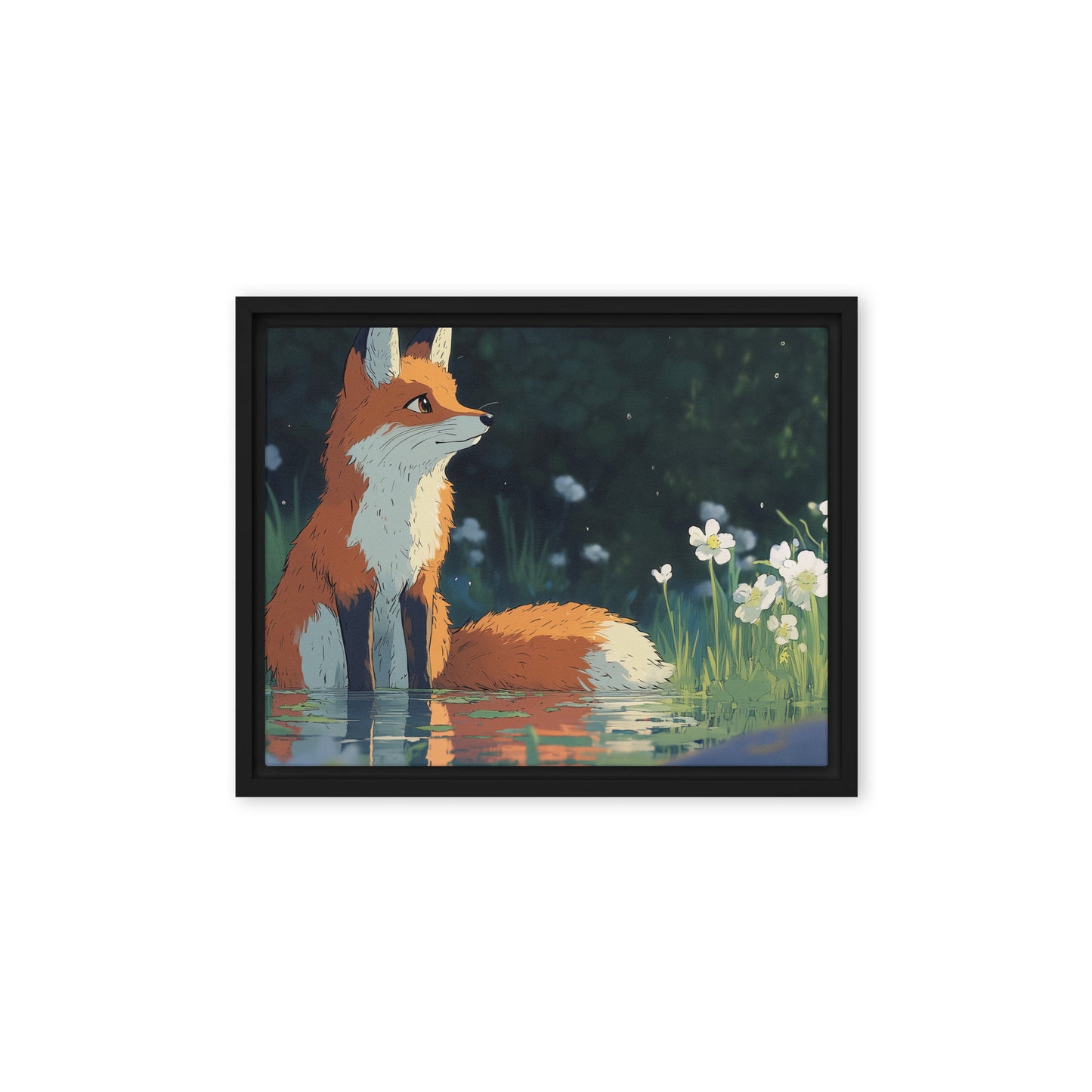 Fox Framed canvas