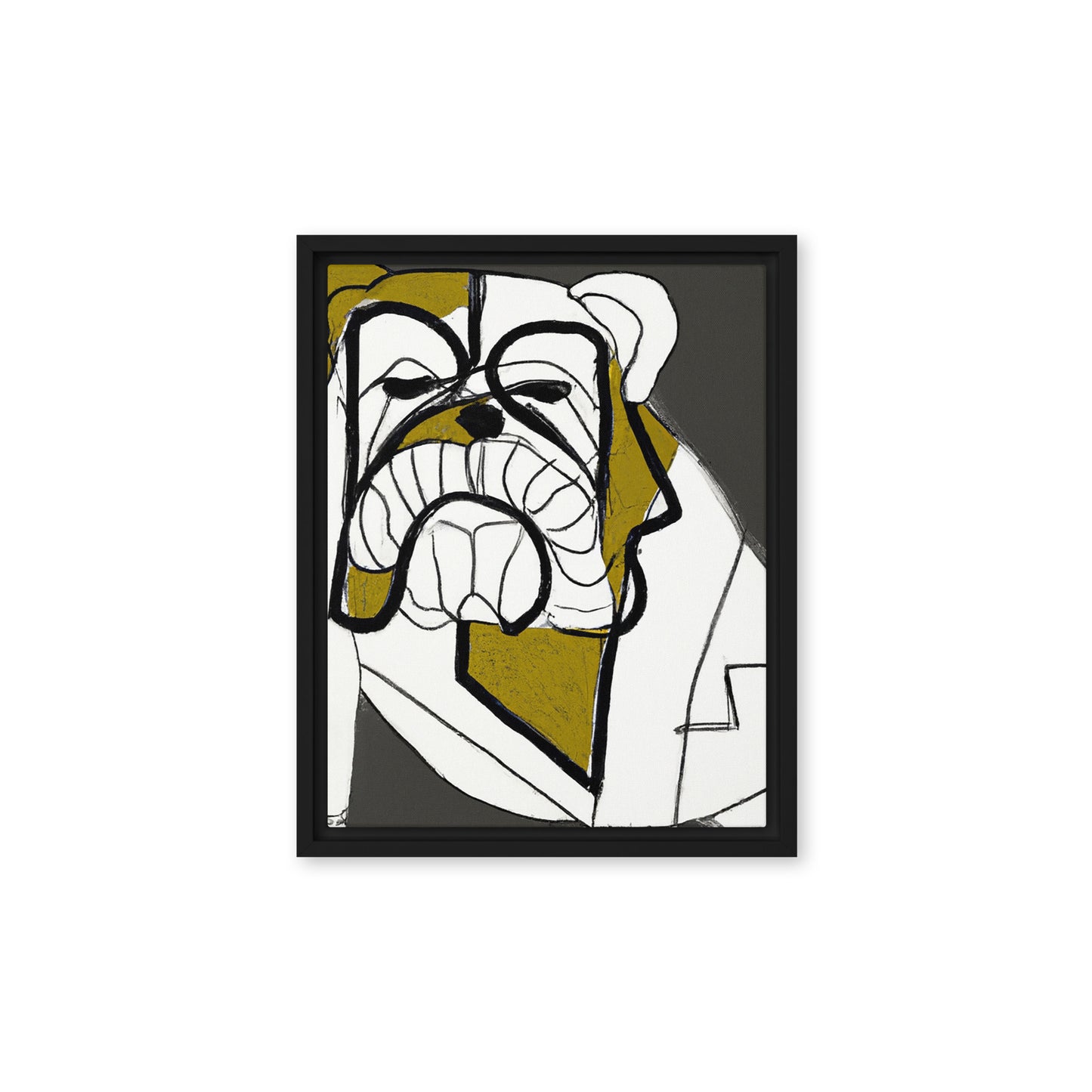 English Bulldog Framed canvas