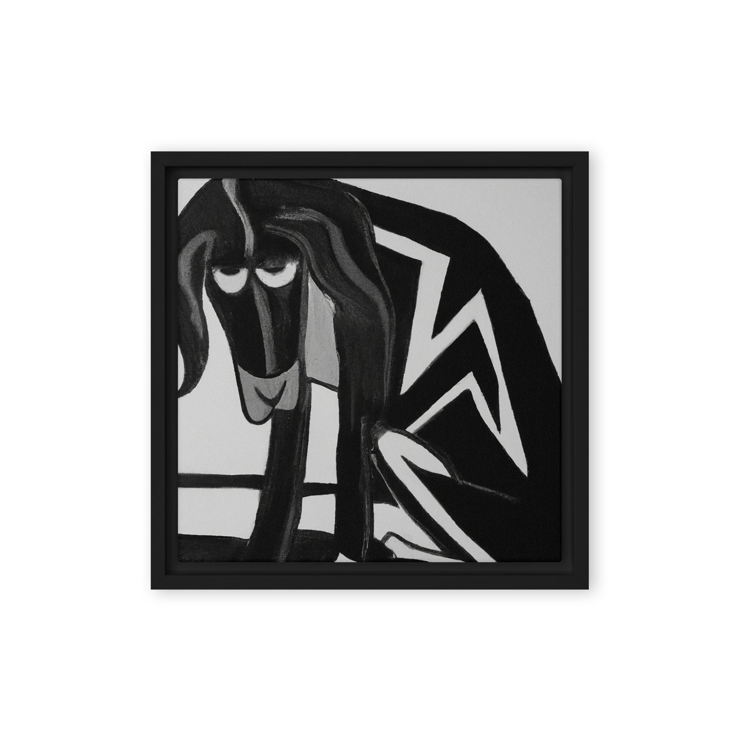 The Black Dog Framed canvas