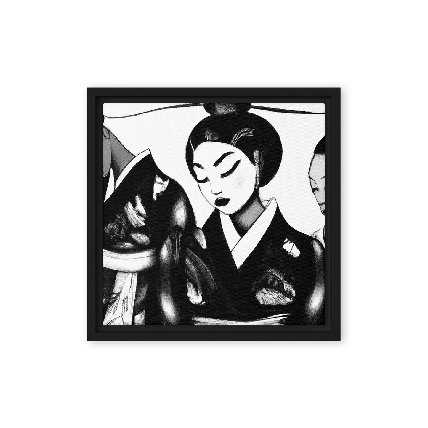 Ukiyo-e Framed canvas