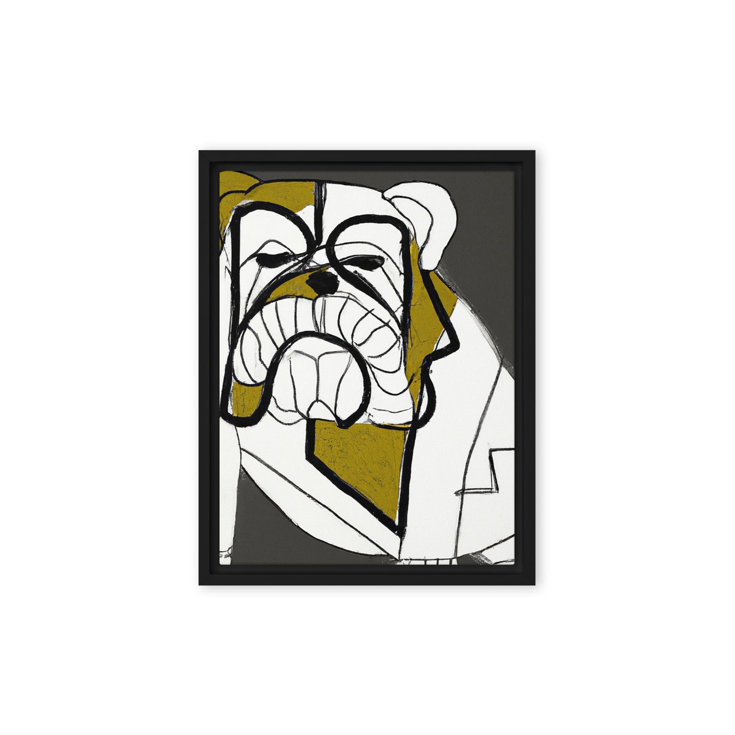 English Bulldog Framed canvas