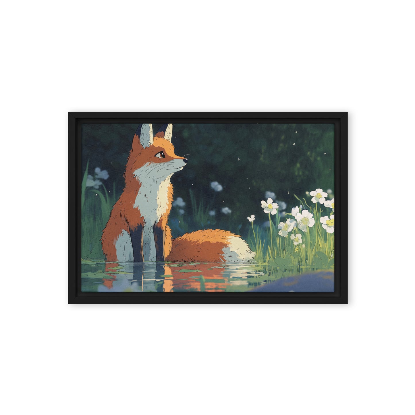 Fox Framed canvas