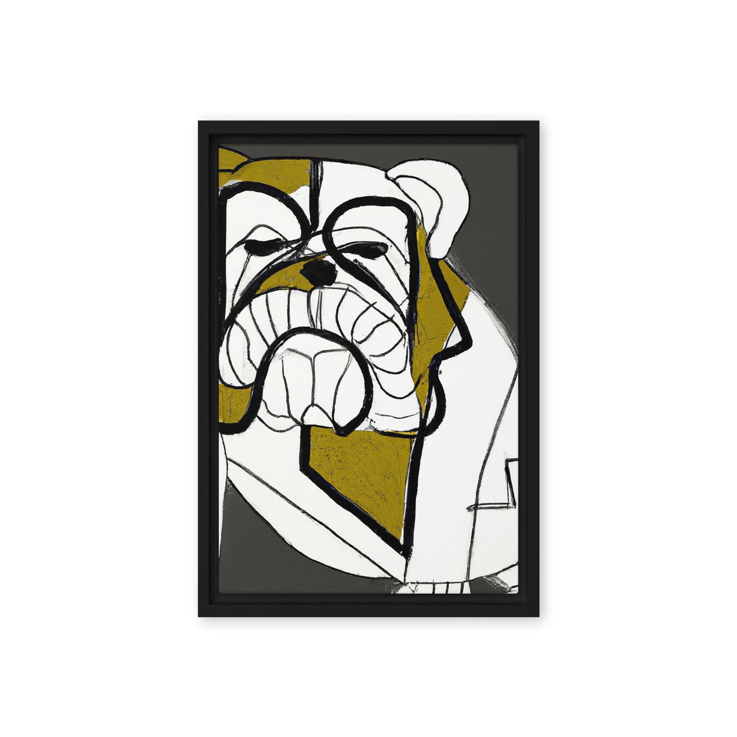 English Bulldog Framed canvas