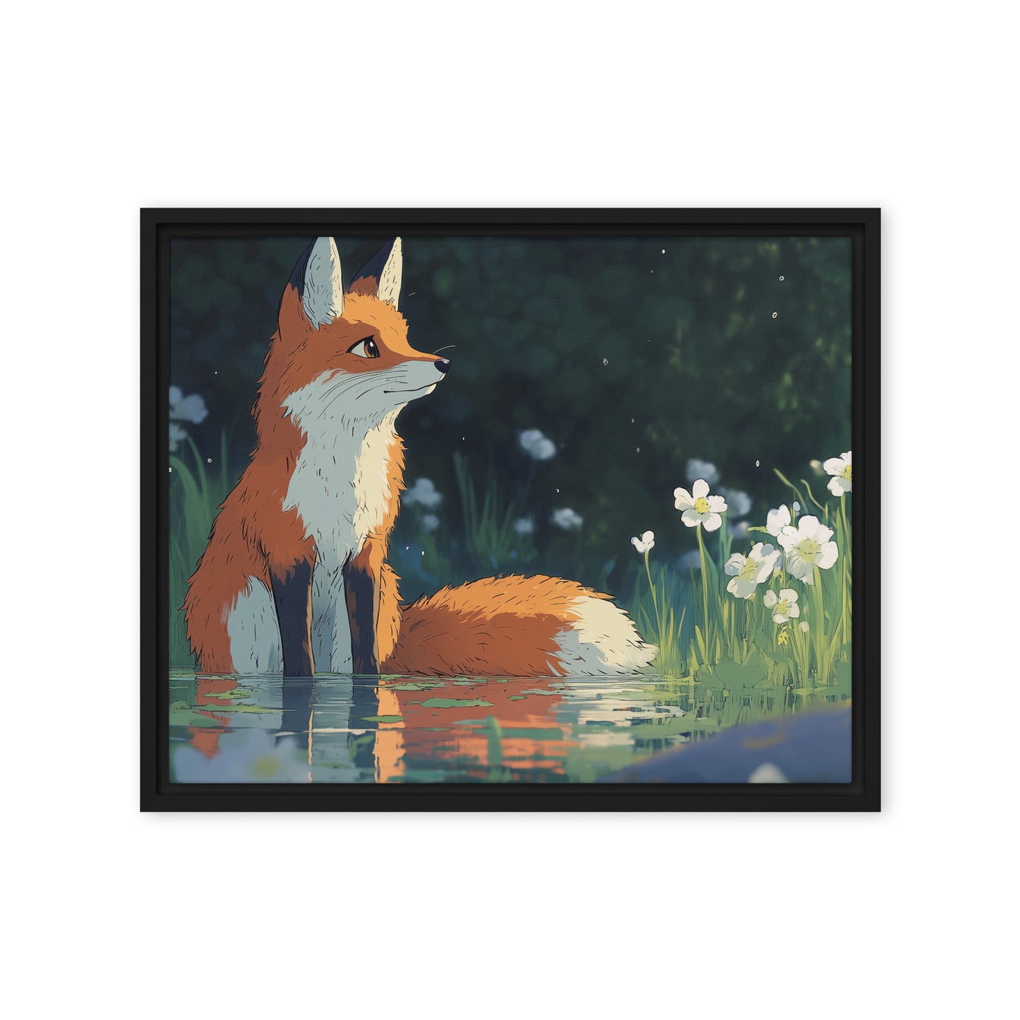 Fox Framed canvas