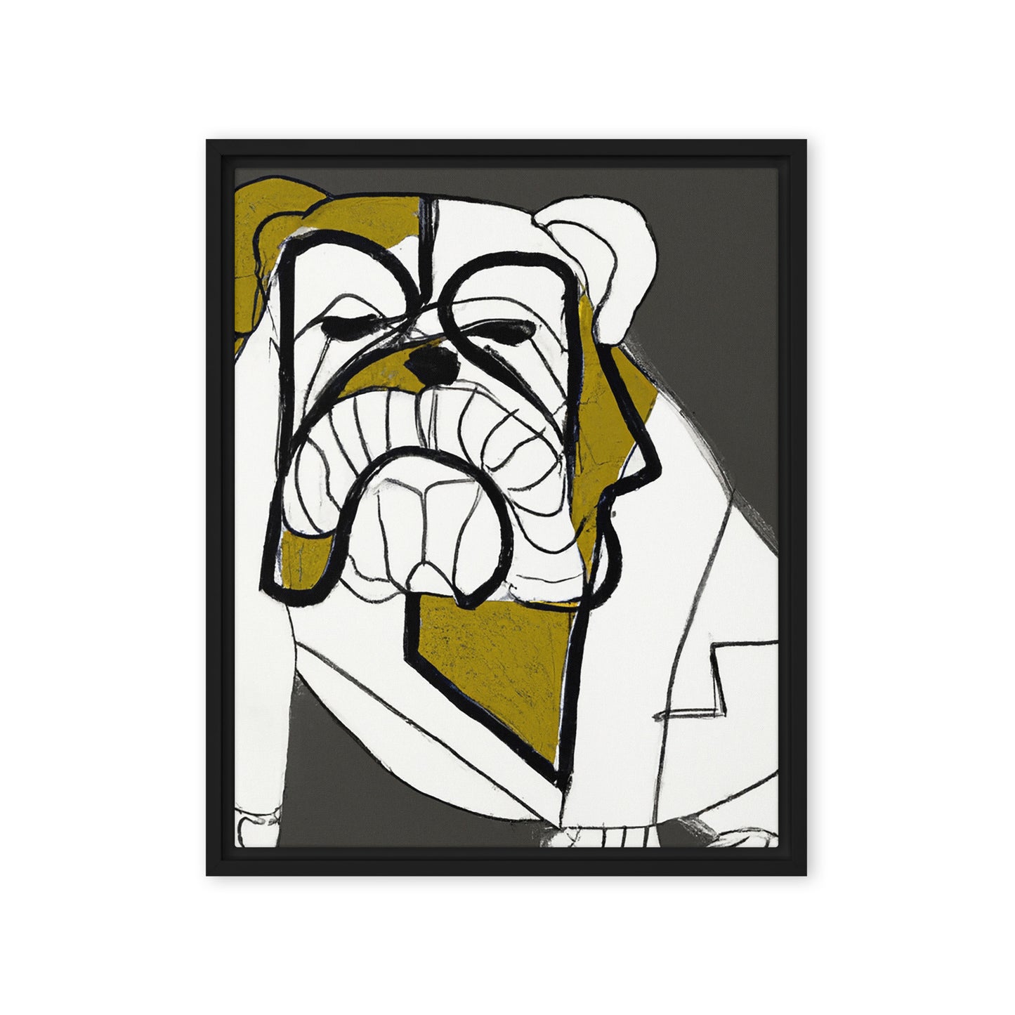 English Bulldog Framed canvas