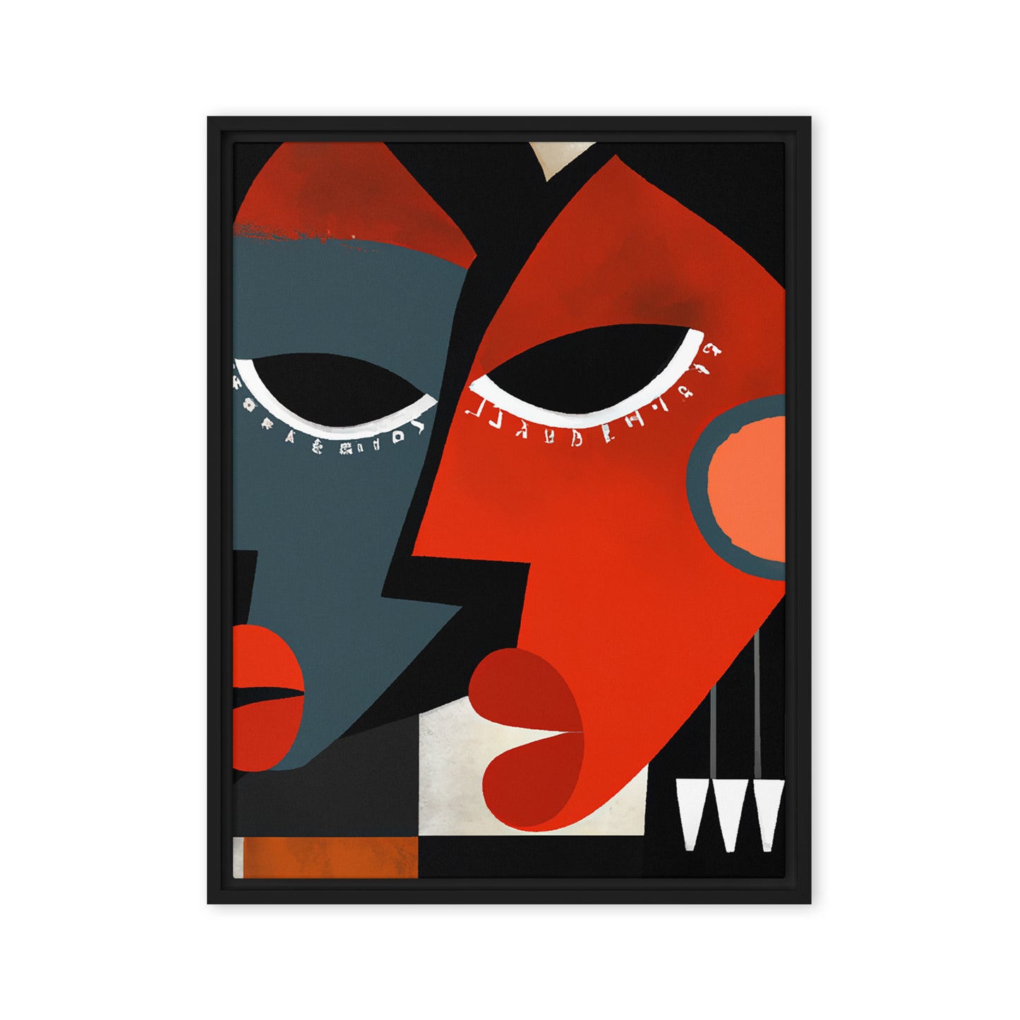 Masks Framed canvas