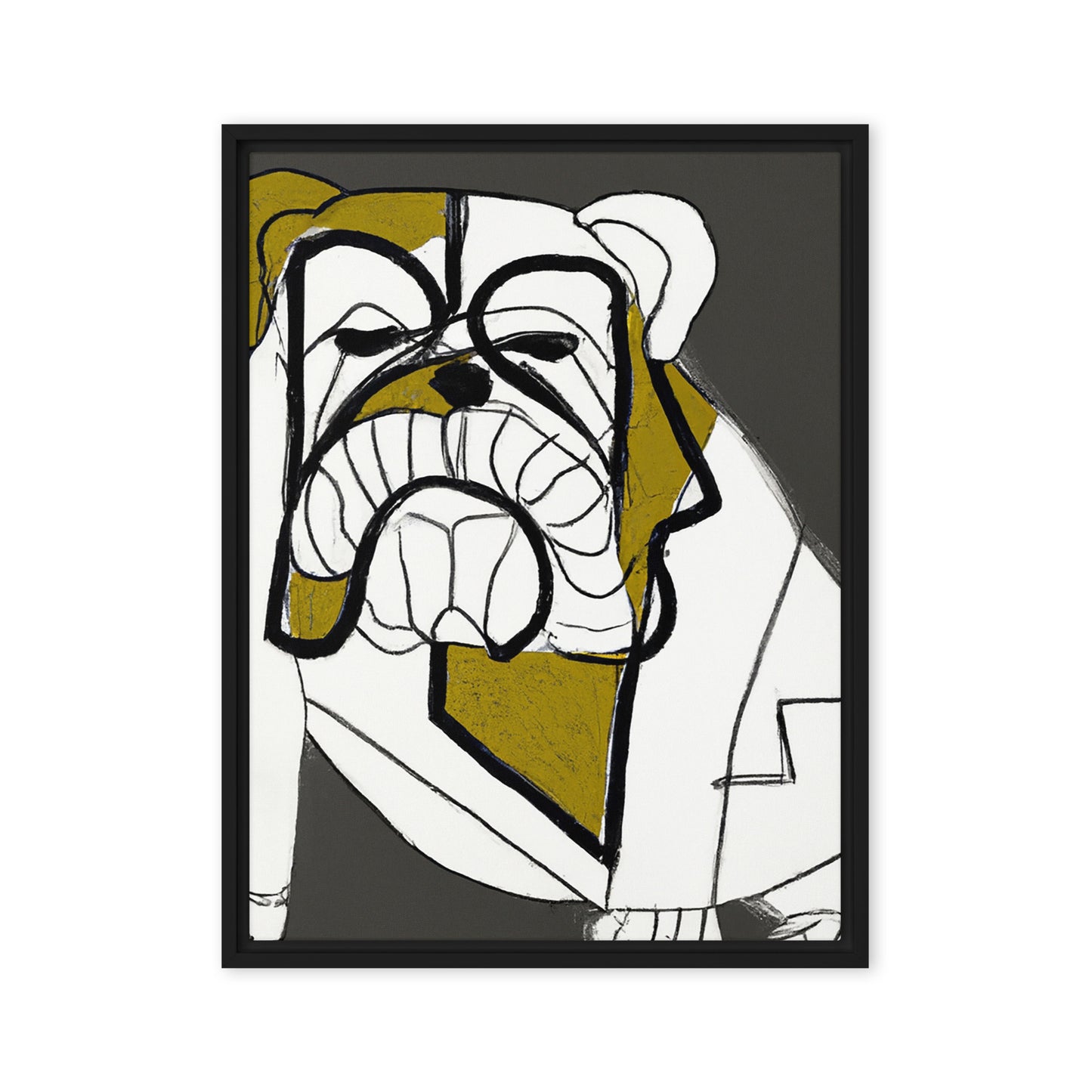 English Bulldog Framed canvas