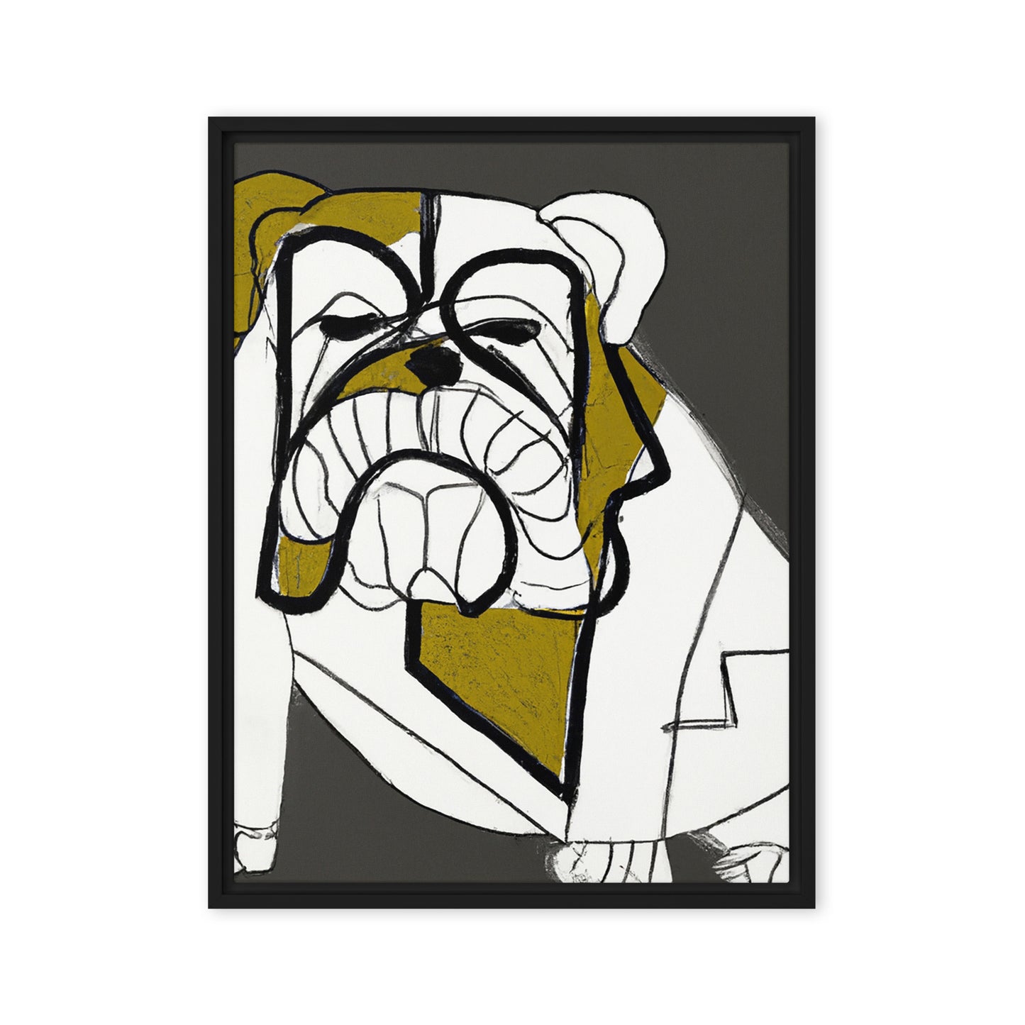 English Bulldog Framed canvas