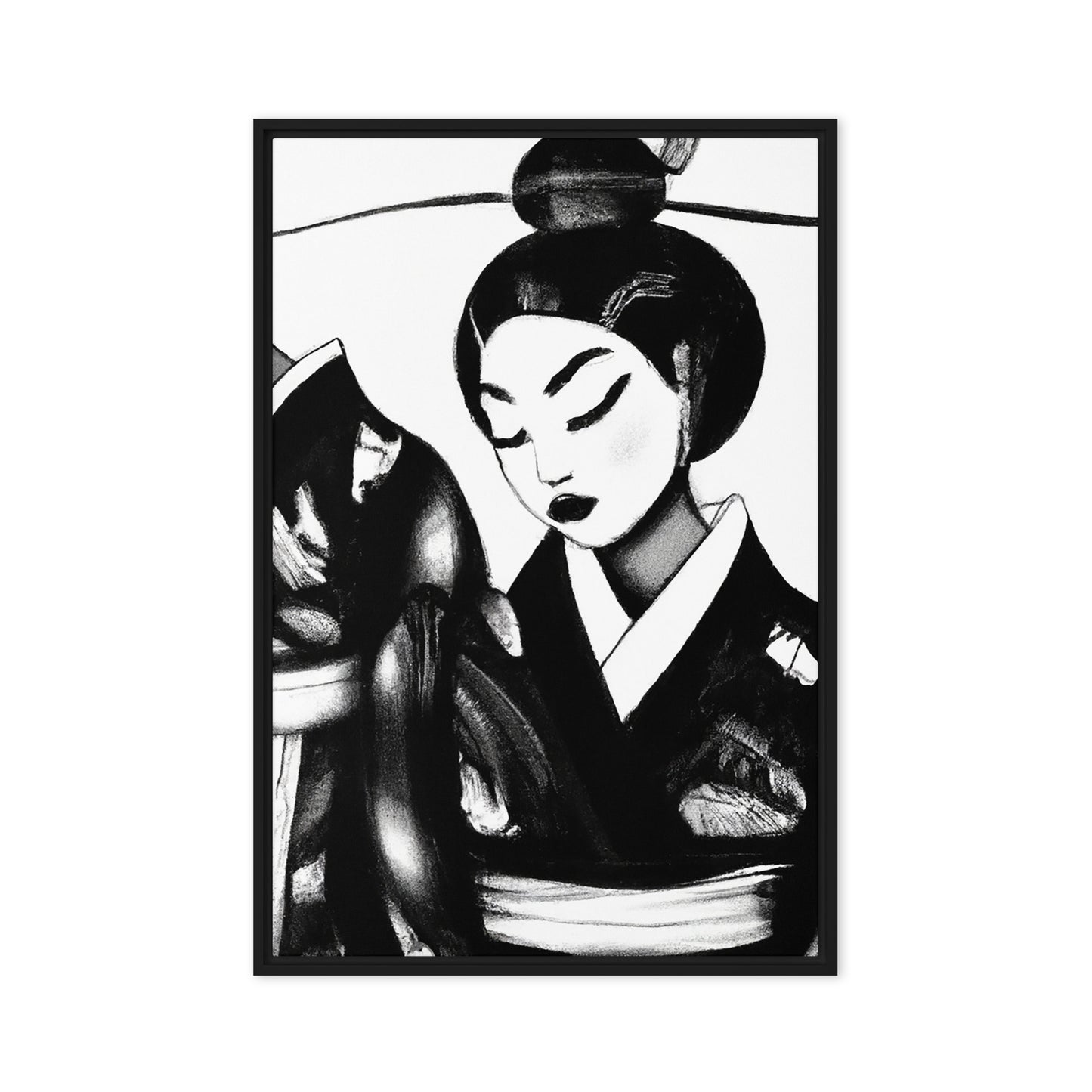 Ukiyo-e Framed canvas