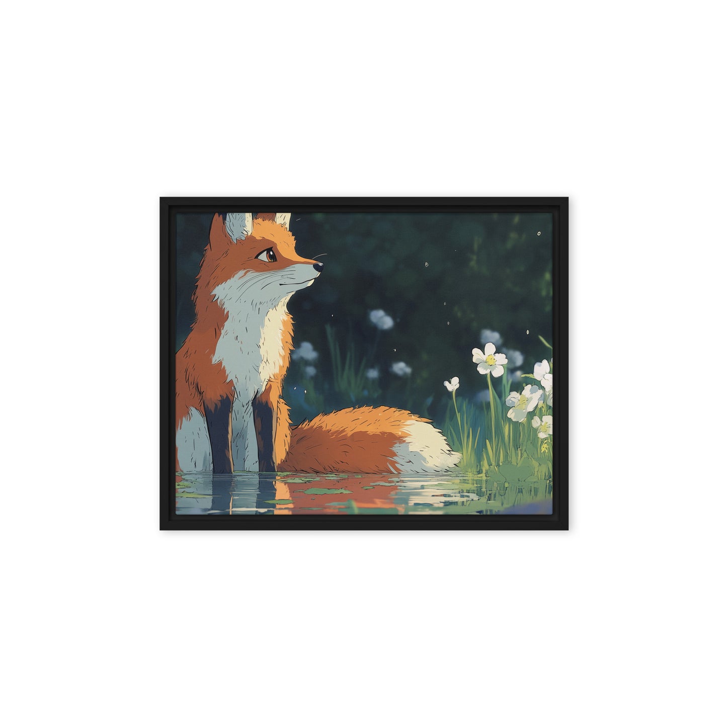 Fox Framed canvas