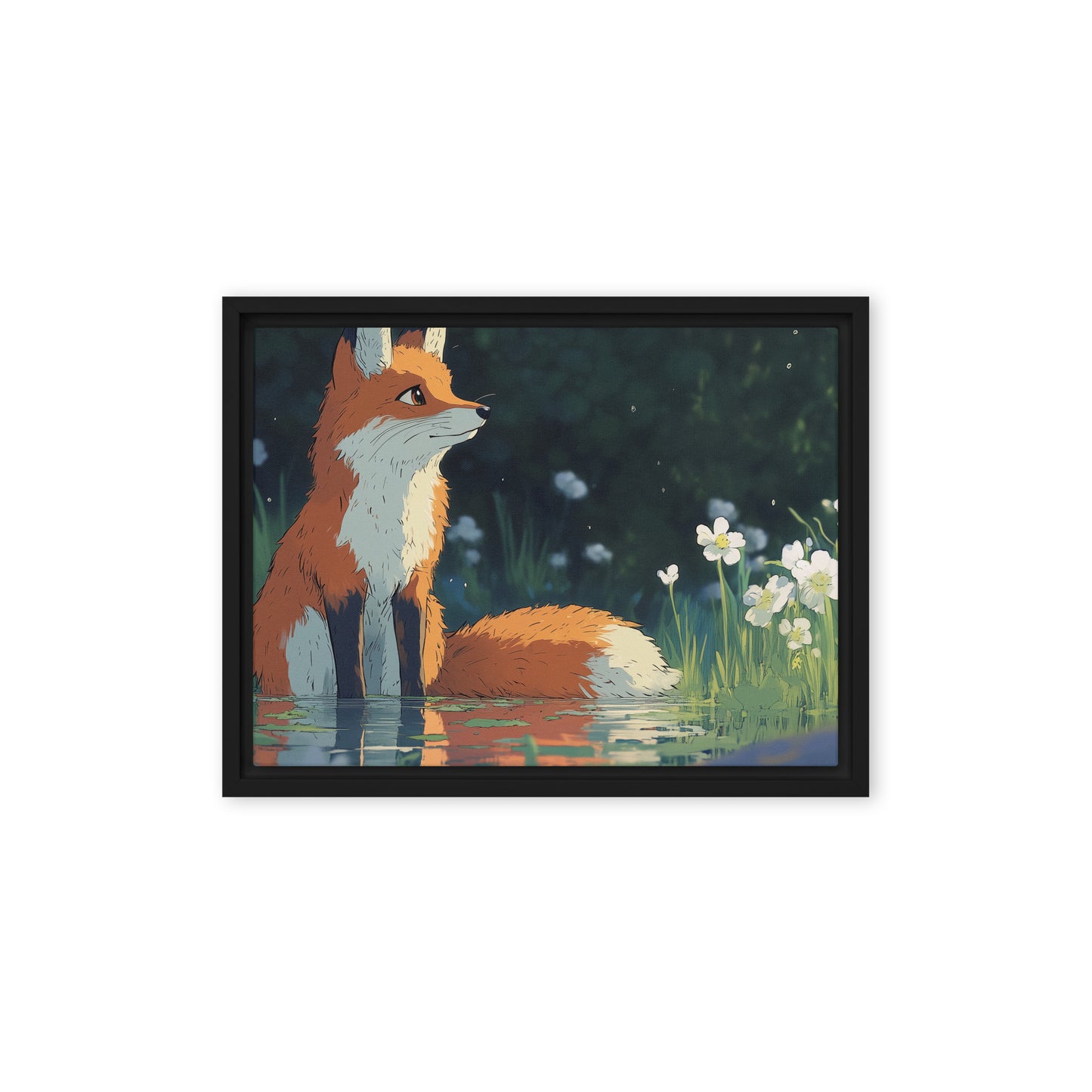 Fox Framed canvas