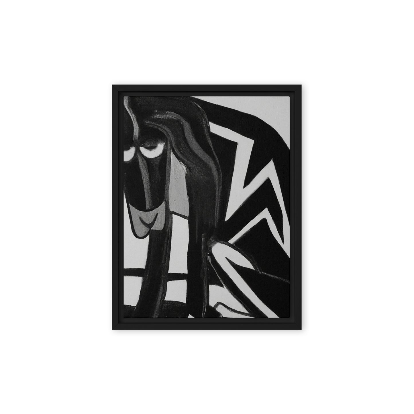 The Black Dog Framed canvas