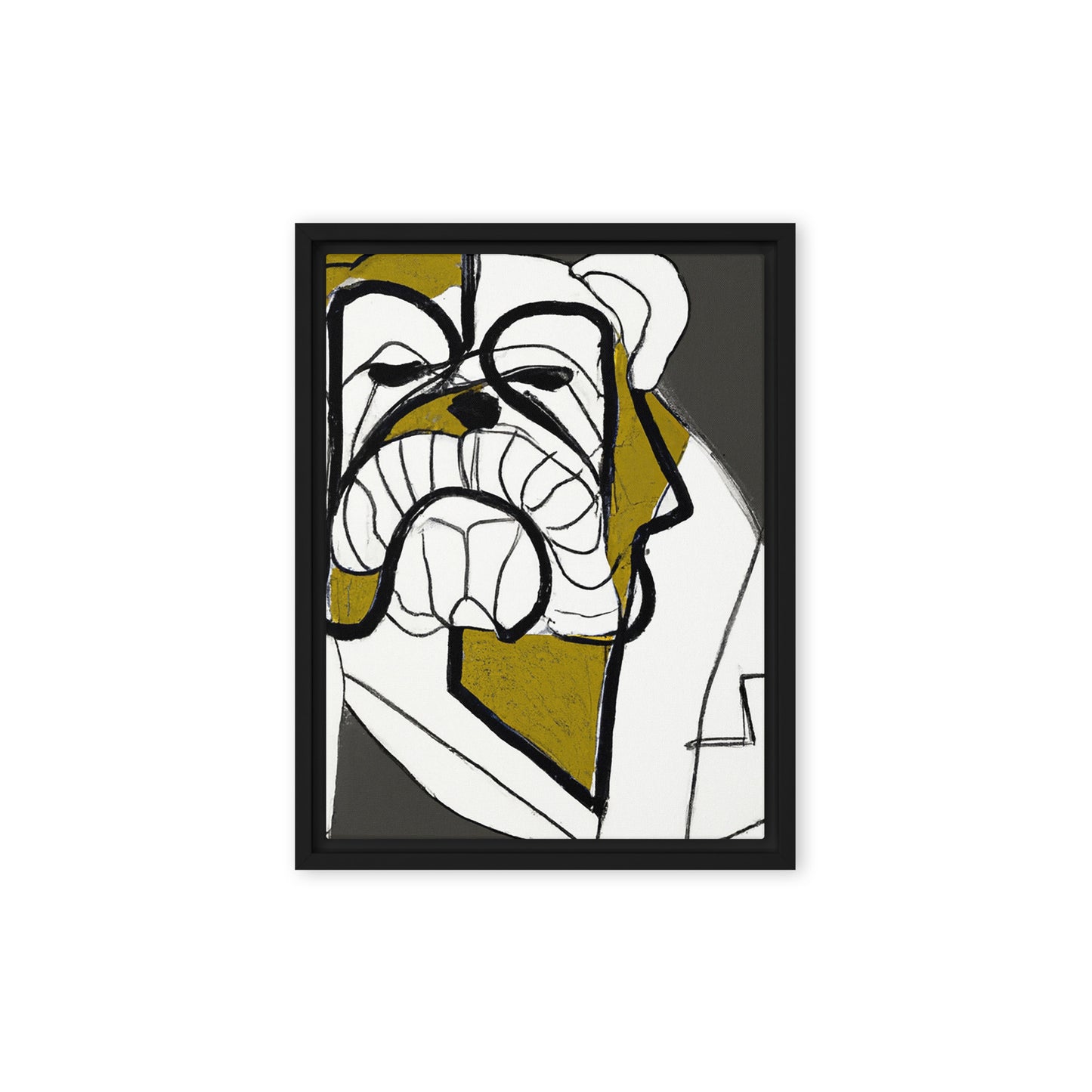 English Bulldog Framed canvas