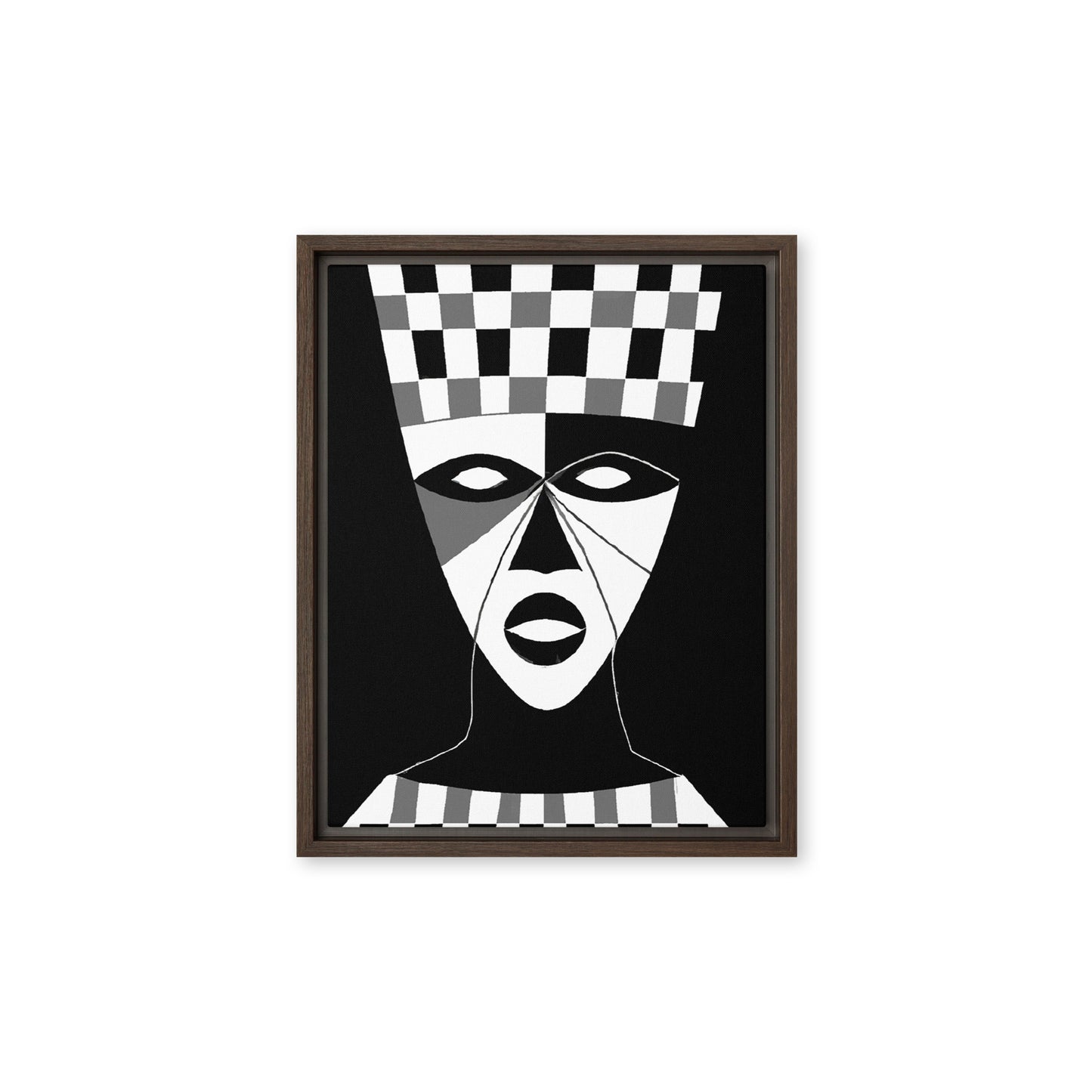 Mask Framed canvas