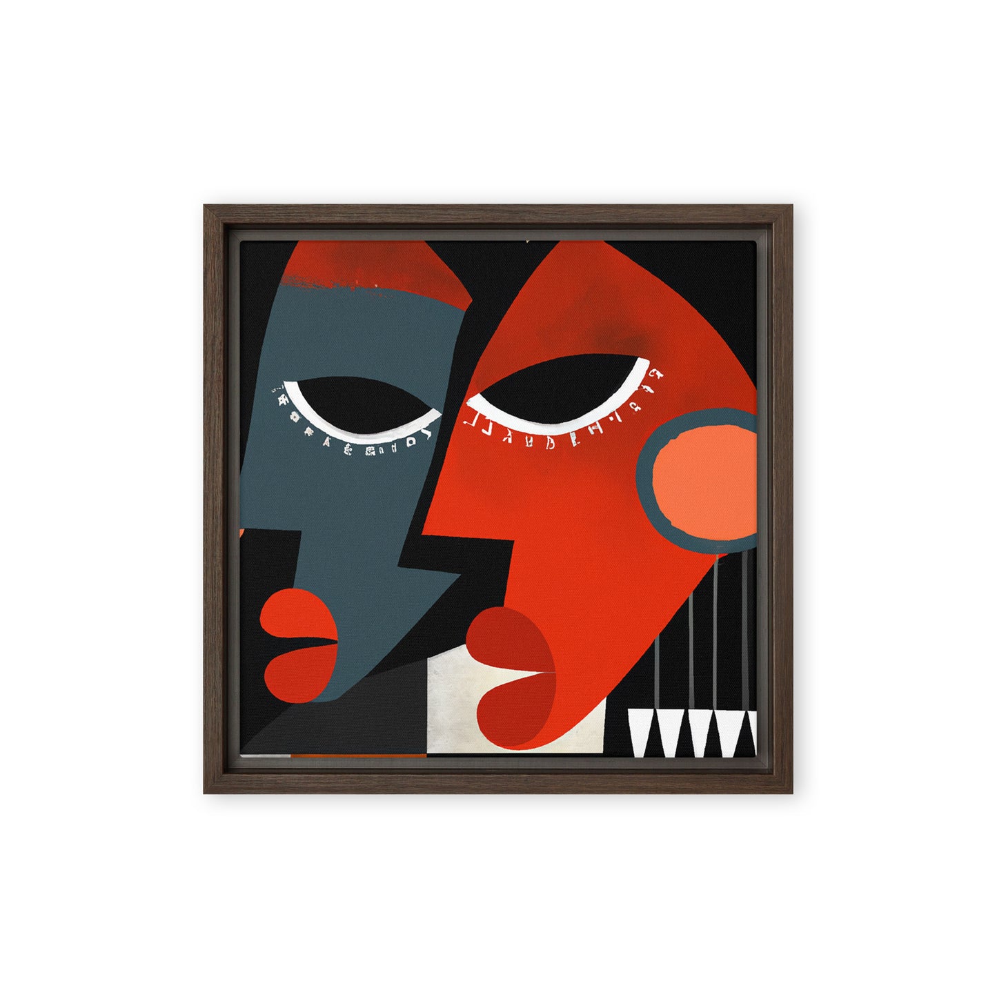 Masks Framed canvas