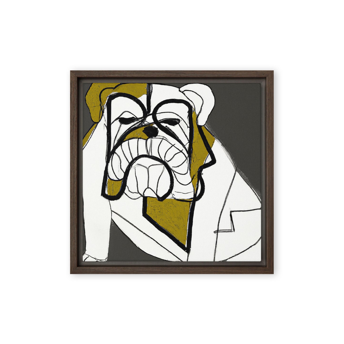 English Bulldog Framed canvas