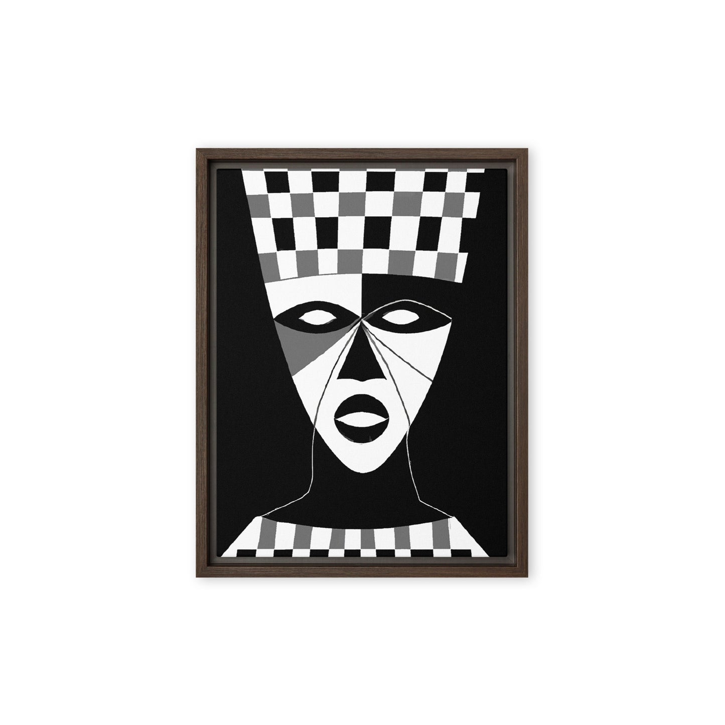 Mask Framed canvas