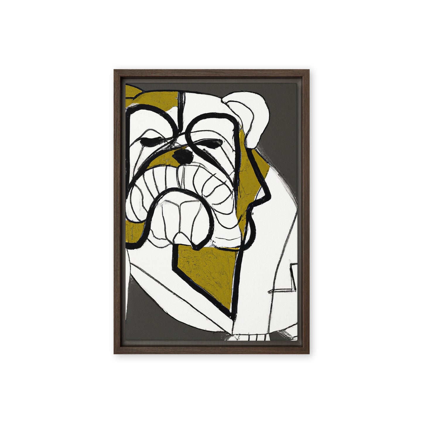 English Bulldog Framed canvas