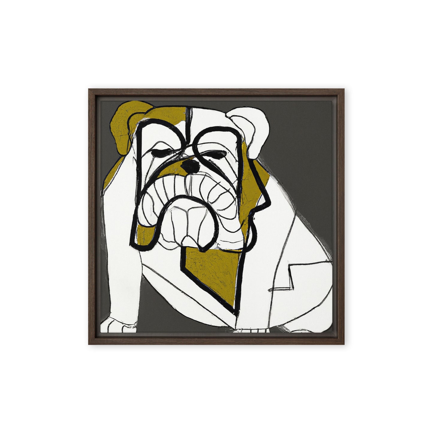 English Bulldog Framed canvas