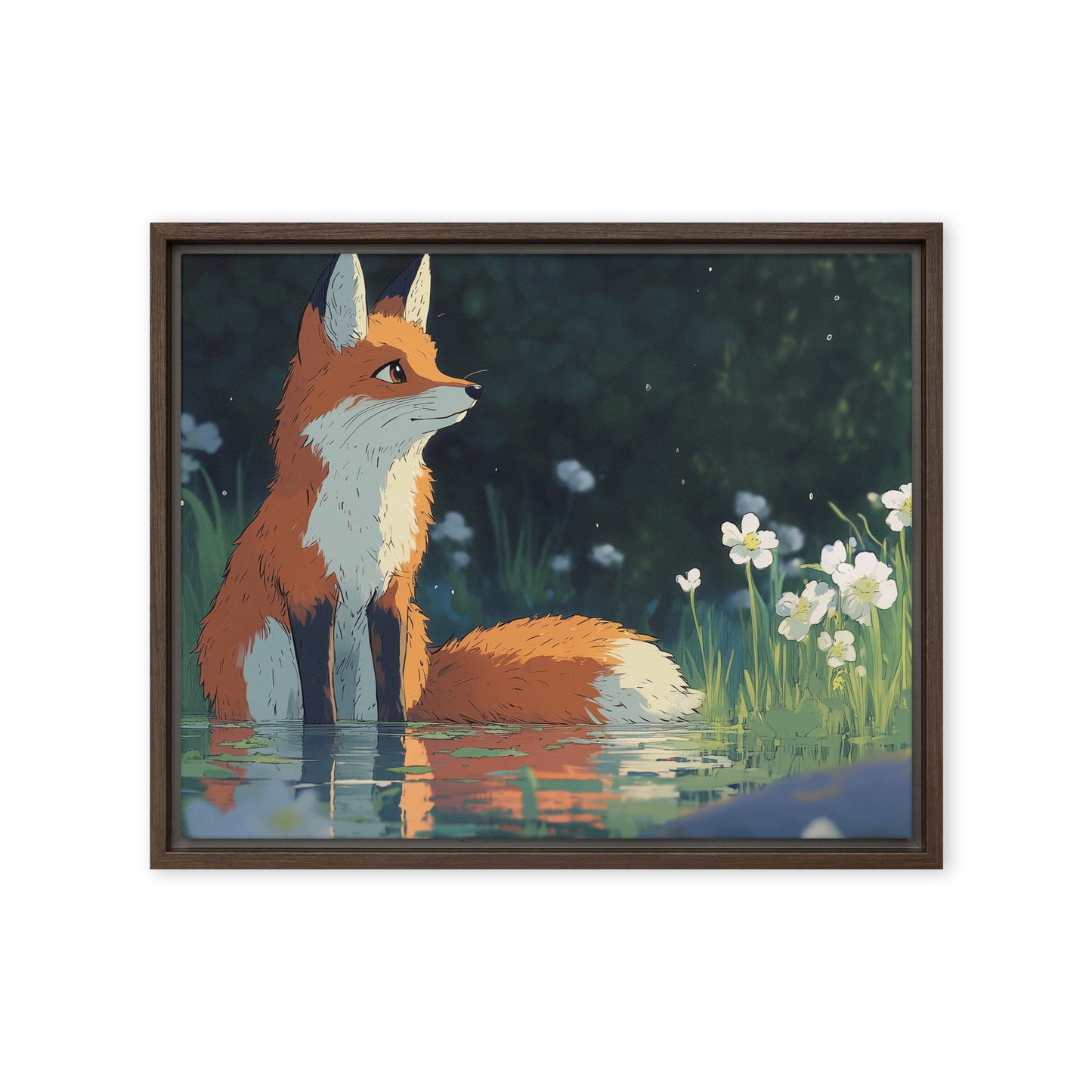 Fox Framed canvas