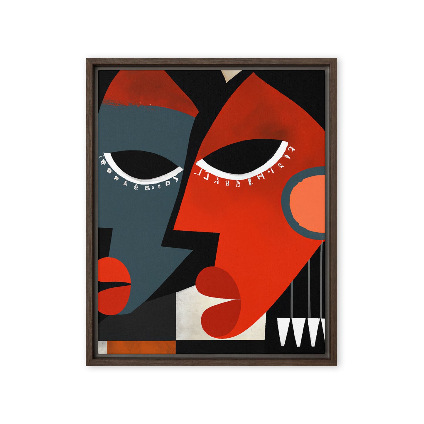 Masks Framed canvas