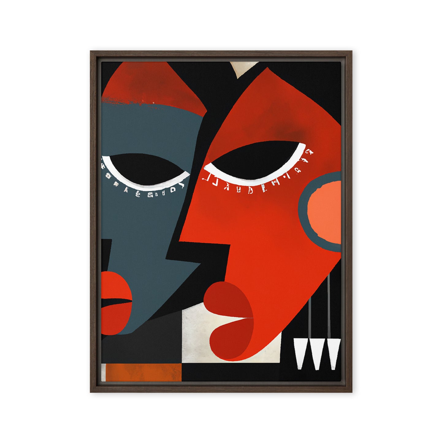 Masks Framed canvas