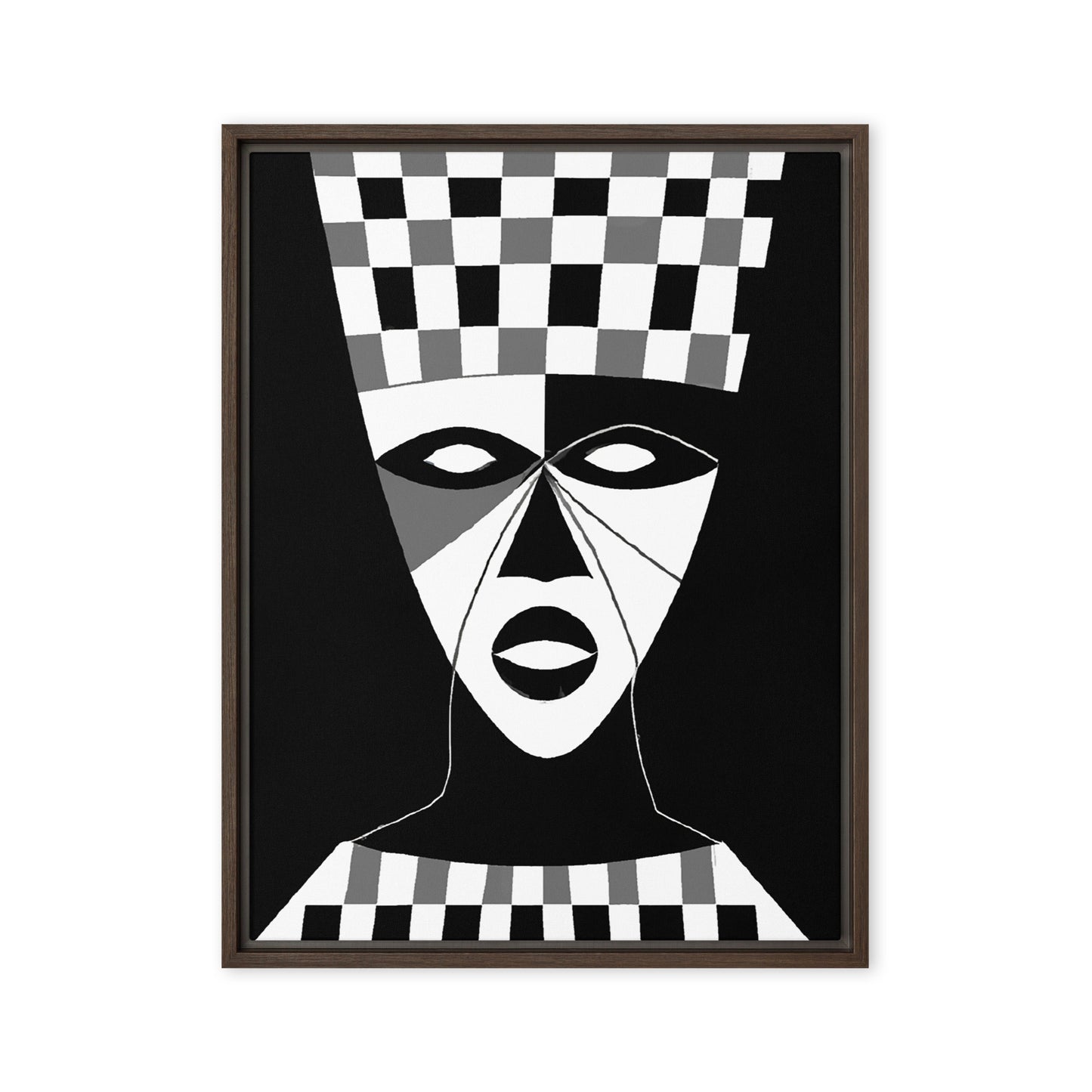 Mask Framed canvas