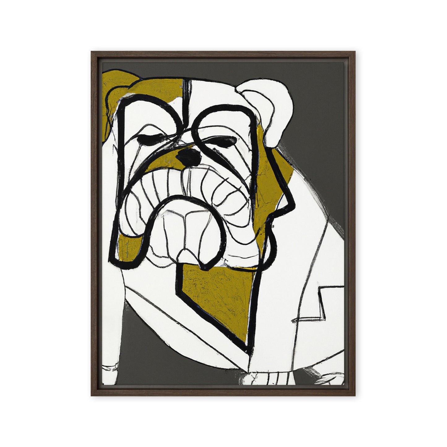 English Bulldog Framed canvas