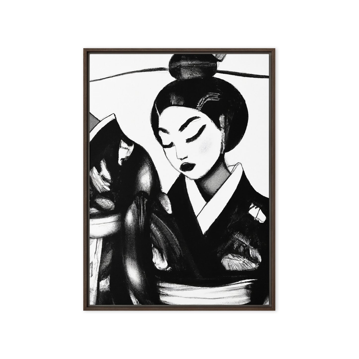 Ukiyo-e Framed canvas