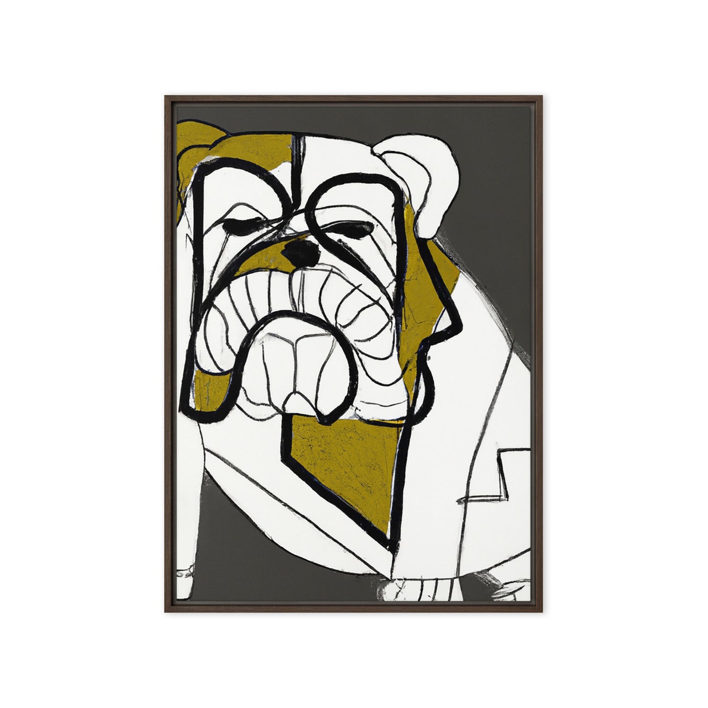 English Bulldog Framed canvas