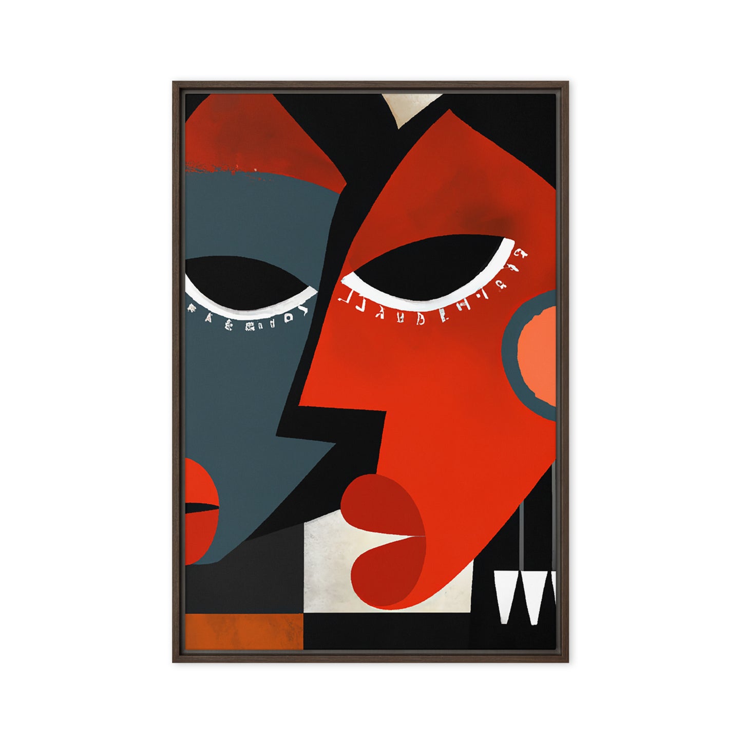 Masks Framed canvas